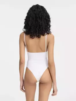 Треугольное боди Спаллина Jacquemus, белый