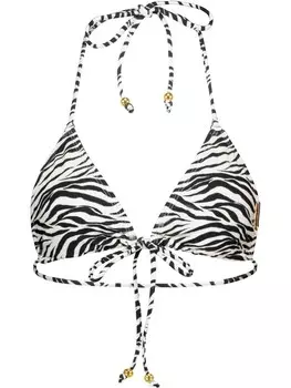 Треугольный бикини-топ Alife and Kickin Triangle Bikini Top ChupaAK, черный/белый