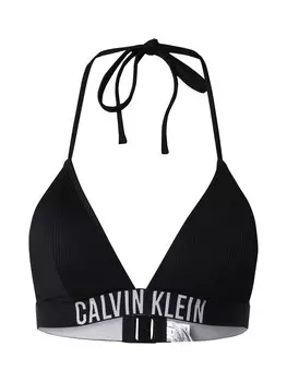 Треугольный бикини-топ Calvin Klein Swimwear, черный