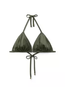 Треугольный бикини-топ CALZEDONIA, темно-зеленый