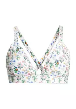 Треугольный бикини-топ для женщин с перекрестными ремешками Manguun, цвет Aop Print Fleur