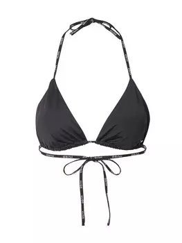 Треугольный бикини-топ HUGO Triangle Bikini Top, черный