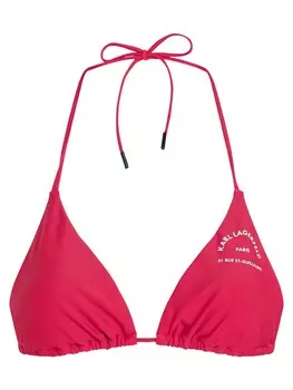 Треугольный бикини-топ Karl Lagerfeld Triangle Bikini Top Rue St-Guillaume, красный