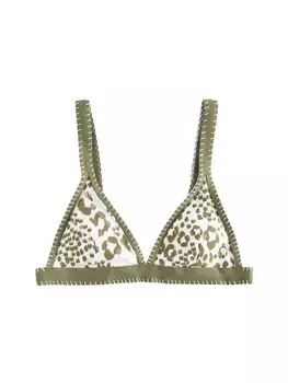 Треугольный бикини-топ Next Triangle Bikini Top, зеленый