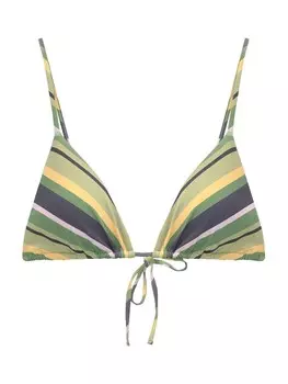 Треугольный бикини-топ Pull&Bear Triangle Bikini Top, зеленый