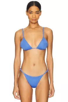 Треугольный бикини-топ с бусинами Vix Swimwear, ethereal