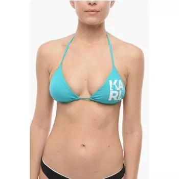 Треугольный бикини-топ с логотипом Karl Lagerfeld, Light Blue