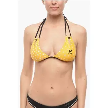 Треугольный бикини-топ с вырезами Karl Lagerfeld, Yellow