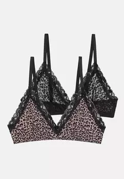 Треугольный бюстгальтер 2 PACK Even&Odd, коричневый