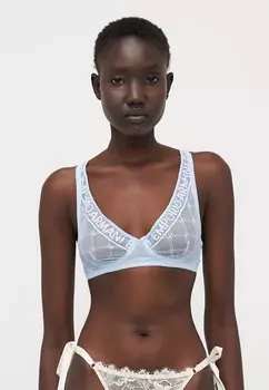Треугольный бюстгальтер BRALETTE Emporio Armani, светло-голубой