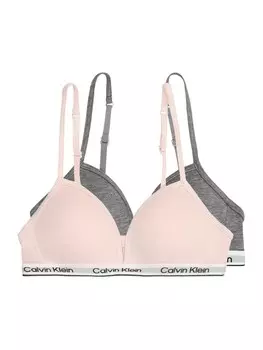 Треугольный бюстгальтер Calvin Klein Underwear, цвет Light grey/Dark grey/Rose