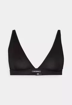 Треугольный бюстгальтер Essential Logo Plunge Bralette KARL LAGERFELD, черный