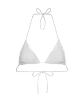 Треугольный бюстгальтер F**K, белый