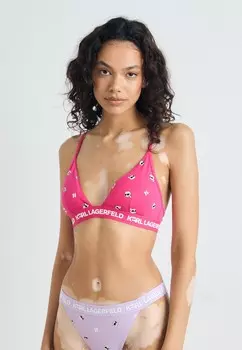 Треугольный бюстгальтер IKONIK PADDED BRALETTE KARL LAGERFELD, розовый
