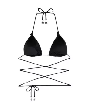 Треугольный бюстгальтер изготовлен F**K, черный