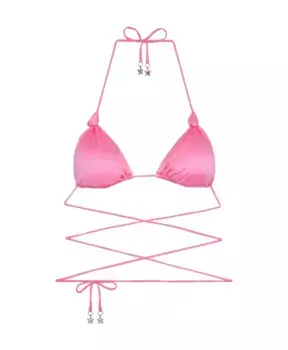 Треугольный бюстгальтер изготовлен F**K, розовый