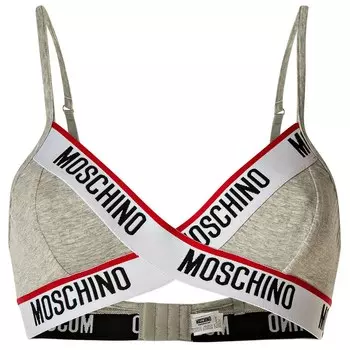 Треугольный бюстгальтер Moschino, пестрый серый
