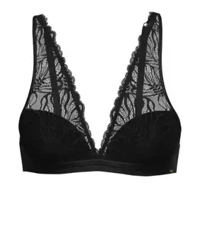 Треугольный бюстгальтер на косточках Hugo Boss, черный