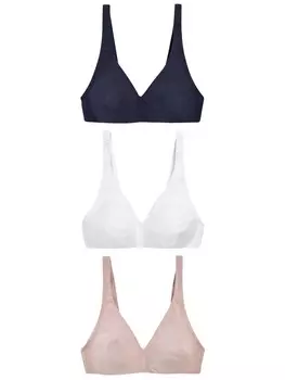 Треугольный бюстгальтер Next Triangle Bra, цвет marine blue/powder/white