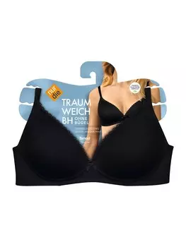 Треугольный бюстгальтер Nur Die Traumweich, черный