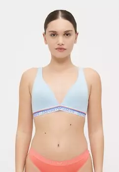 Треугольный бюстгальтер PADDED TRIANGLE BRA Emporio Armani, светло-голубой