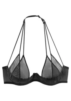 Треугольный бюстгальтер PETITE FLEUR GOLD, черный