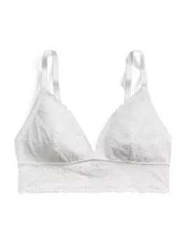 Треугольный бюстгальтер Polo Ralph Lauren Triangle Bra Wireless Longline Bra, белый