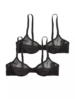 Треугольный бюстгальтер Polo Ralph Lauren Unlined Demi Bra - Mesh, черный
