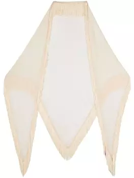 Треугольный шарф с бахромой Faliero Sarti, бежевый