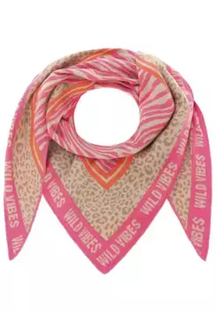 Треугольный шарф Twin Heart с геометрическим узором Zwillingsherz, розовый