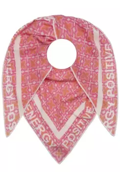 Треугольный шарф Twin Heart с геометрическим узором Zwillingsherz, розовый