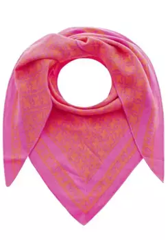 Треугольный шарф Zwillingsherz с разнообразным узором, розовый