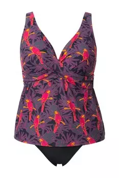 Треугольный танкини Ulla Popken, цвет Purple/Black