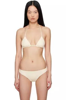 Треугольный топ бикини Jil Sander, цвет coconut