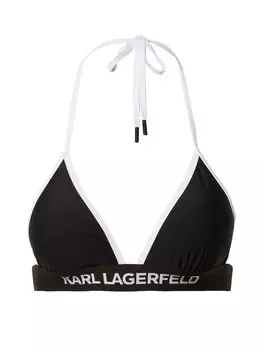 Треугольный топ бикини Karl Lagerfeld, черный