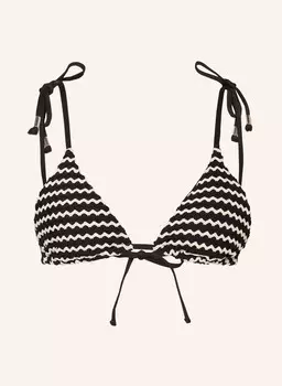 Треугольный топ бикини mesh effect SEAFOLLY, черный/белый