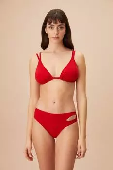 Треугольный топ бикини SUWEN, красный