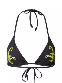 Треугольный топ бикини Viervier Katja, черный
