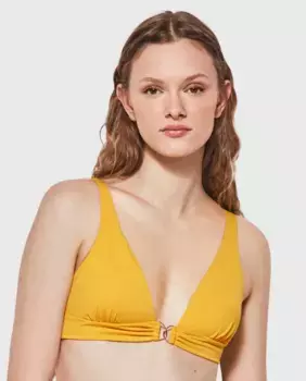 Треугольный верх бикини без косточек и с поролоном Gisela, цвет Mostaza