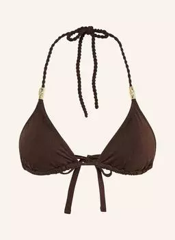 Треугольный верх бикини Coco Palm Heidi Klein, коричневый