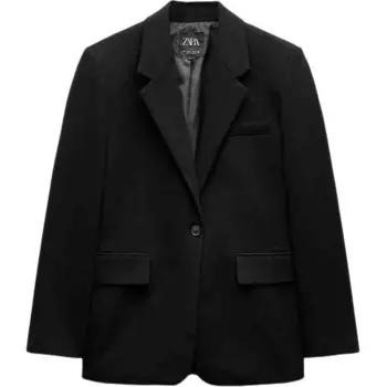 Trf Деловой Пиджак Женский Zara, черный