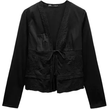 Trf Рубашка женская черная Zara