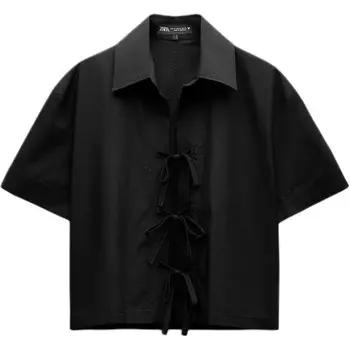 Trf Рубашка женская черная Zara