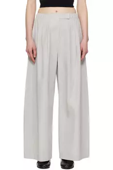 Три брюки с резинкой на поясе Amomento, серый