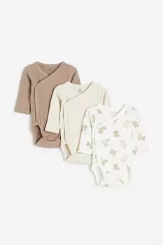 Три пары боди H&M, белый