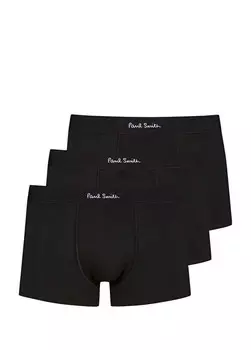 Три пары боксеров из органического хлопка Paul Smith, черный