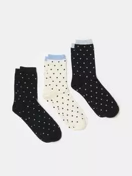 Три пары носков в горошек с люрексом Ovs, цвет black/grey