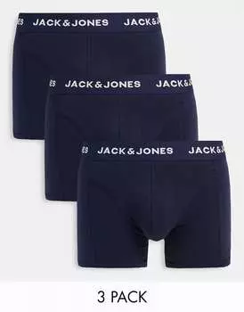 Три пары плавок Jack & Jones с контрастным поясом