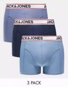Три пары плавок Jack & Jones синего цвета