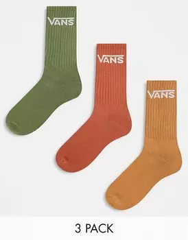 Три пары разноцветных носков Vans Classic